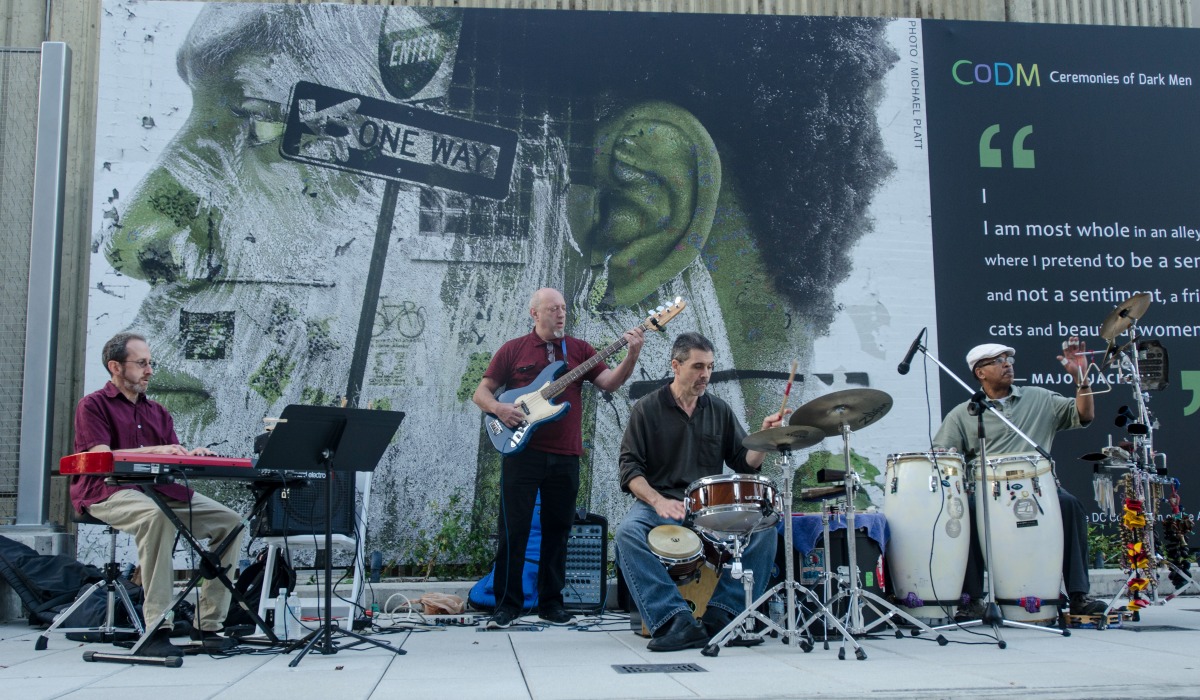 Band performs on Monroe Street Market